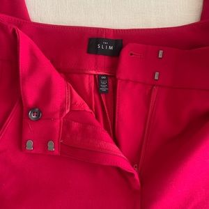 White House Black Market high waisted slim pink pants